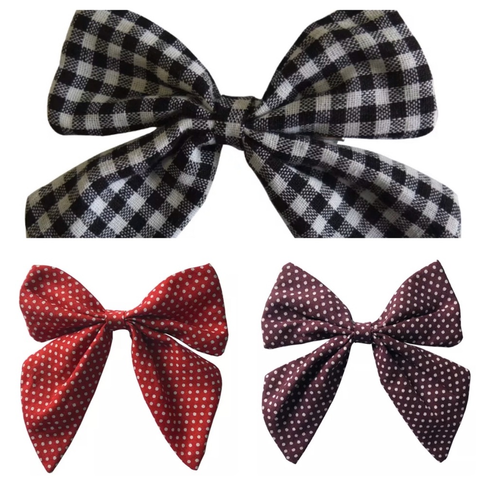 Set of 3 Linen Bow Set